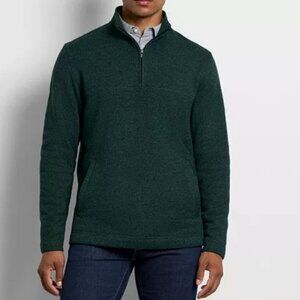 Van Heusen Mens Mock Neck Long Sleeve Pullover Sweater, Sz Small, Green 925330